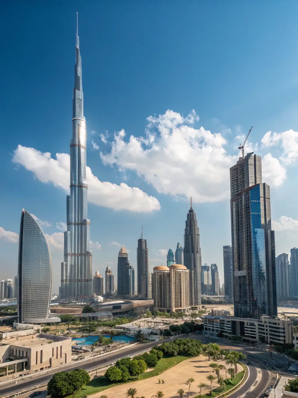 A photograph of luxury apartments in Dubai, showcasing Colmax Solutions' real estate investment consulting services.